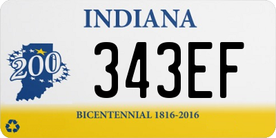 IN license plate 343EF