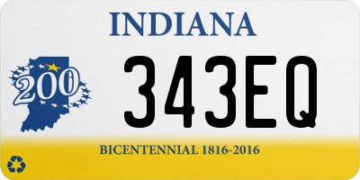 IN license plate 343EQ