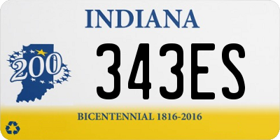 IN license plate 343ES