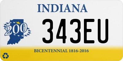 IN license plate 343EU