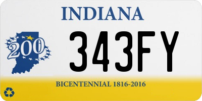 IN license plate 343FY