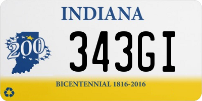 IN license plate 343GI