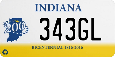 IN license plate 343GL