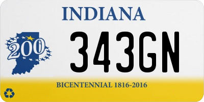 IN license plate 343GN