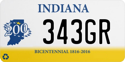 IN license plate 343GR