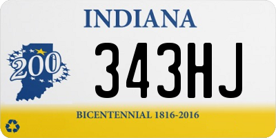 IN license plate 343HJ