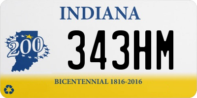 IN license plate 343HM