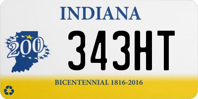 IN license plate 343HT