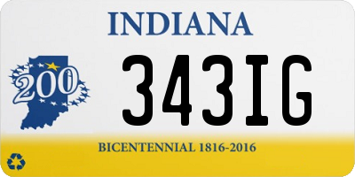 IN license plate 343IG