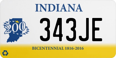 IN license plate 343JE