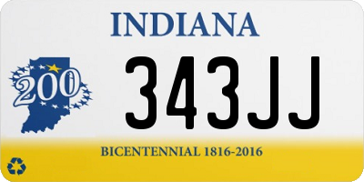 IN license plate 343JJ