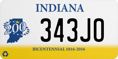 IN license plate 343JO