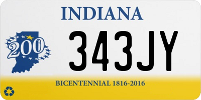 IN license plate 343JY