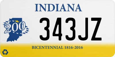 IN license plate 343JZ