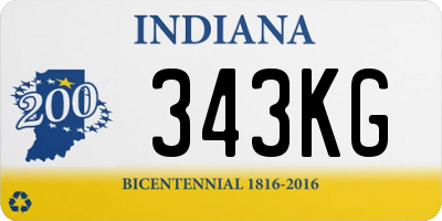 IN license plate 343KG