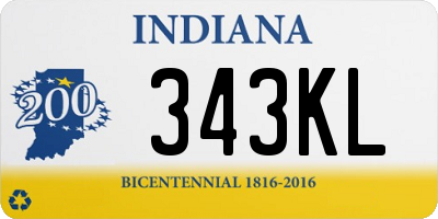 IN license plate 343KL