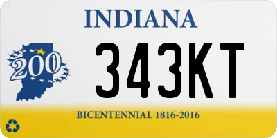 IN license plate 343KT