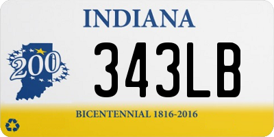 IN license plate 343LB