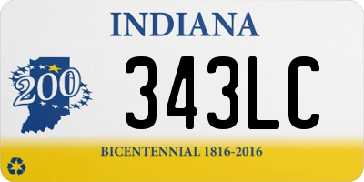 IN license plate 343LC