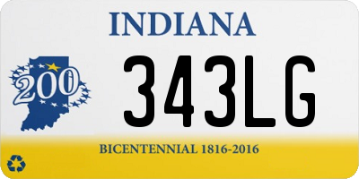 IN license plate 343LG