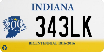 IN license plate 343LK