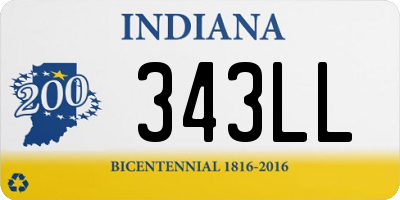 IN license plate 343LL