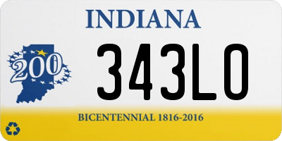 IN license plate 343LO