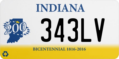 IN license plate 343LV