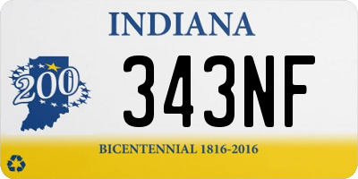 IN license plate 343NF