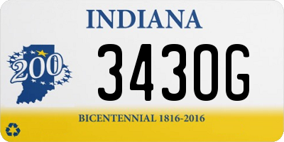 IN license plate 343OG