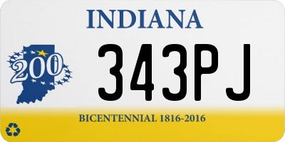 IN license plate 343PJ