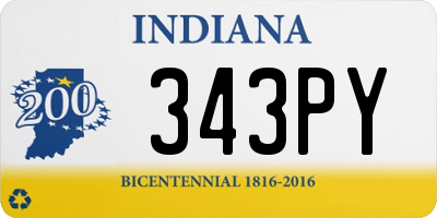 IN license plate 343PY