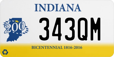 IN license plate 343QM