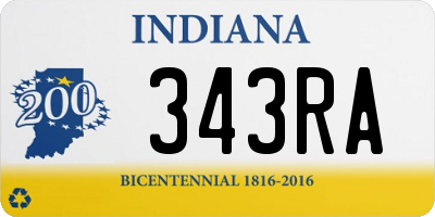 IN license plate 343RA