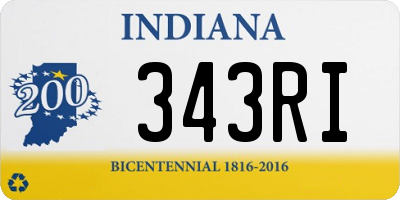 IN license plate 343RI