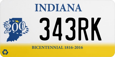 IN license plate 343RK