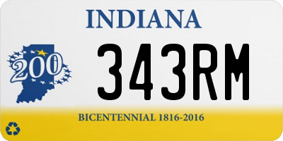 IN license plate 343RM