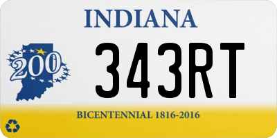 IN license plate 343RT