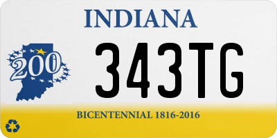 IN license plate 343TG