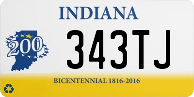 IN license plate 343TJ