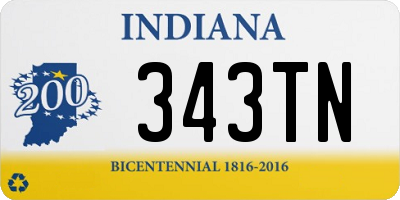 IN license plate 343TN