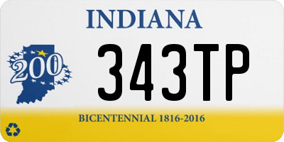 IN license plate 343TP