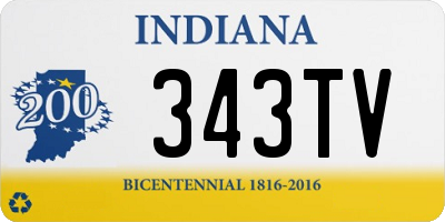 IN license plate 343TV