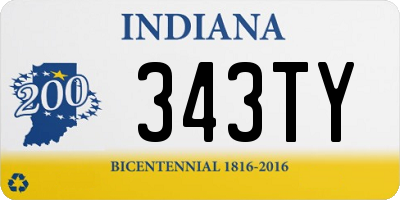 IN license plate 343TY