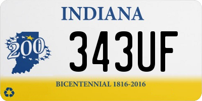 IN license plate 343UF