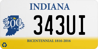 IN license plate 343UI