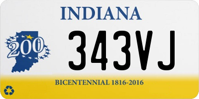 IN license plate 343VJ