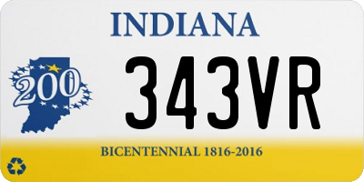 IN license plate 343VR