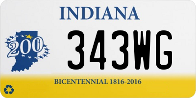 IN license plate 343WG