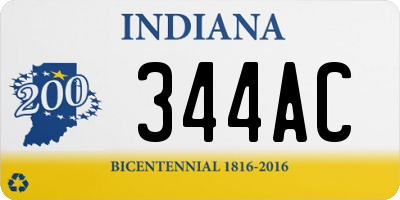 IN license plate 344AC